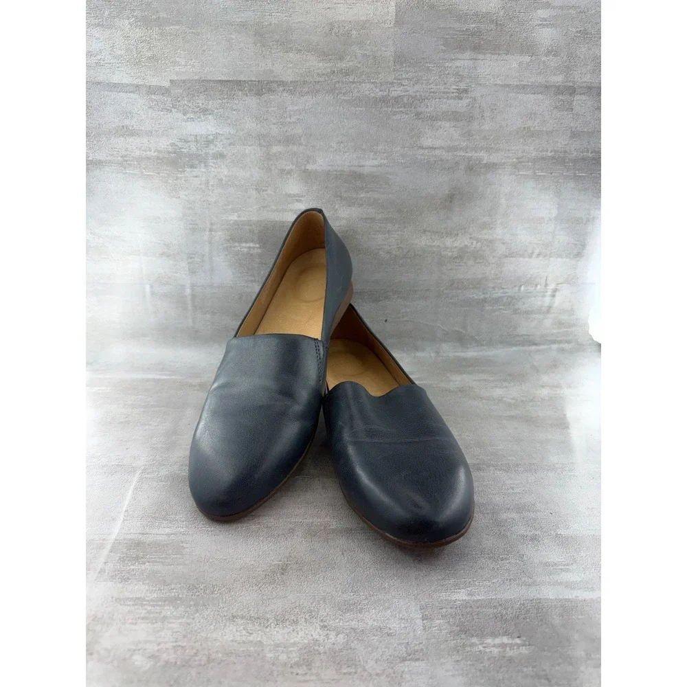 Dansko Women Navy Blue Leather Slip On Loafers Flats 2036750600 Size EU 40